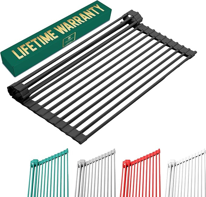 Bellemain Roll Up Dish Drying Rack Over The Sink, Dish Rack, Kitchen Dish Drying Rack, Dishes Dry... | Amazon (US)