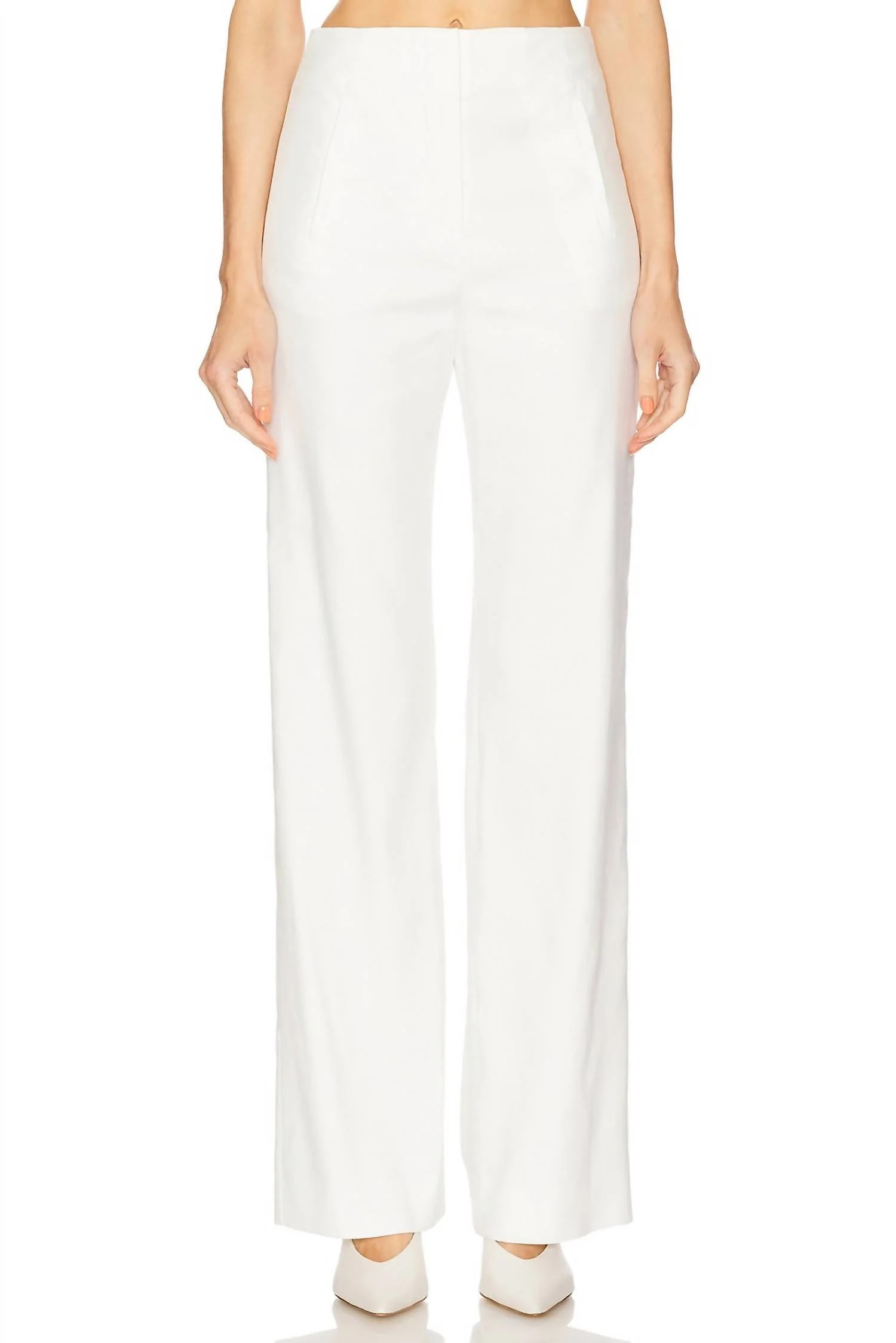 Women's Jude High Rise Pant In White | Shop Simon