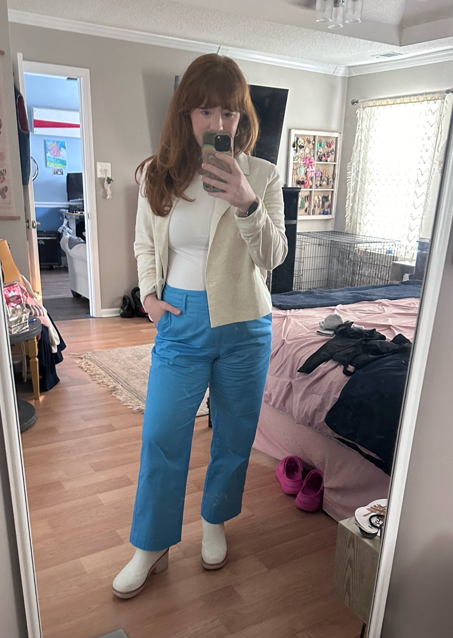 These pants are great and cheap! 
Perfect for Spring and work wear. 
The top I’m wearing is in Spring Sale right now!
Size down one to two sizes. 
I’m wearing an 8 here but wonder if I could fit a 6…🤷‍♀️
Lots of amazing colors in these pants  

#LTKfindsunder50 #LTKSpringSale #LTKmidsize