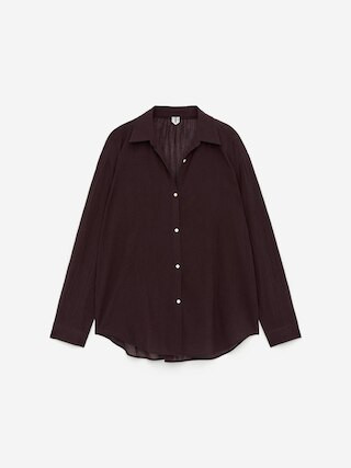 Voile Shirt – Burgundy – Women – ARKET GB | Arket UK