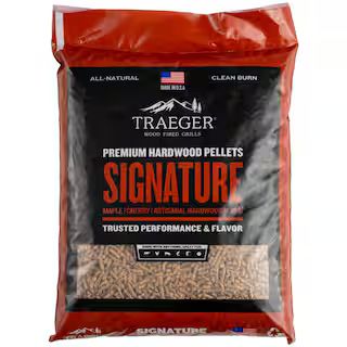 Traeger Signature Blend All-Natural Wood Grilling Pellets (20 lb. Bag) PEL331 | The Home Depot