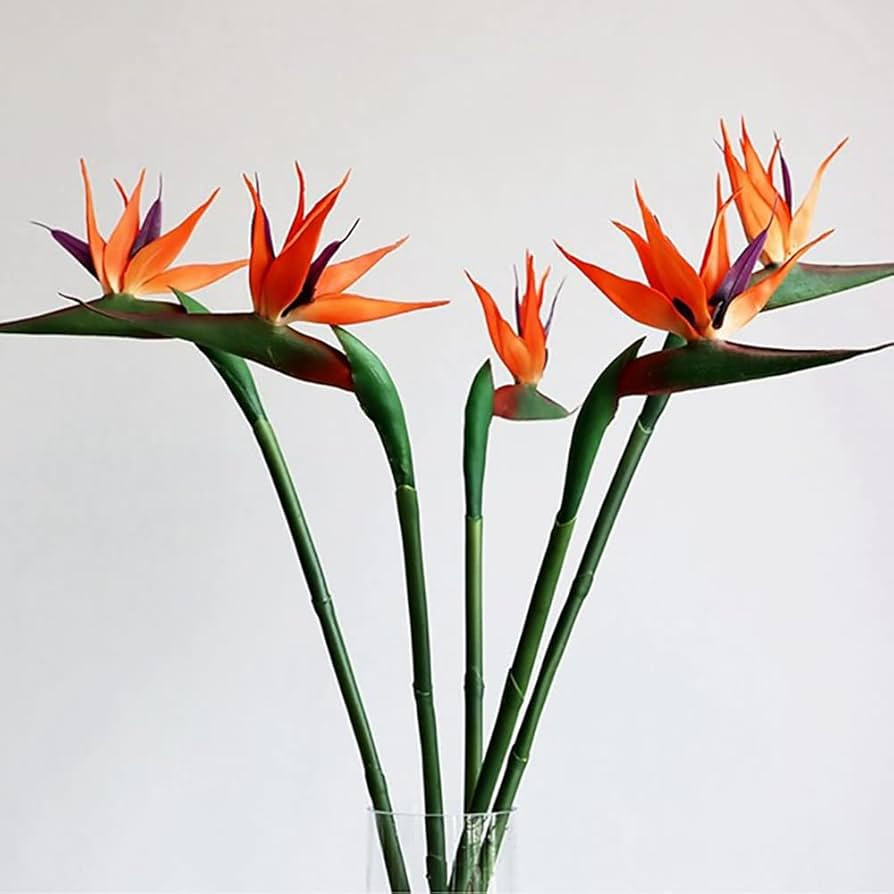 Artificial Flowers Bird of Paradise Greenery Plants Indoor Outside Garland Home Garden Office Ver... | Amazon (US)