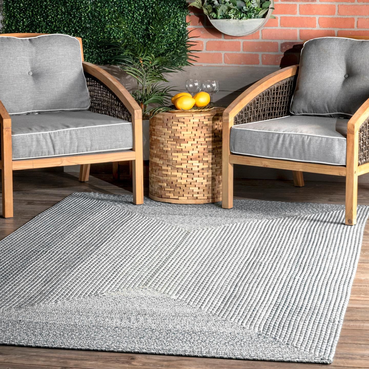 nuLOOM Jayda Braided Gradience Indoor/Outdoor Area Rug | Walmart (US)