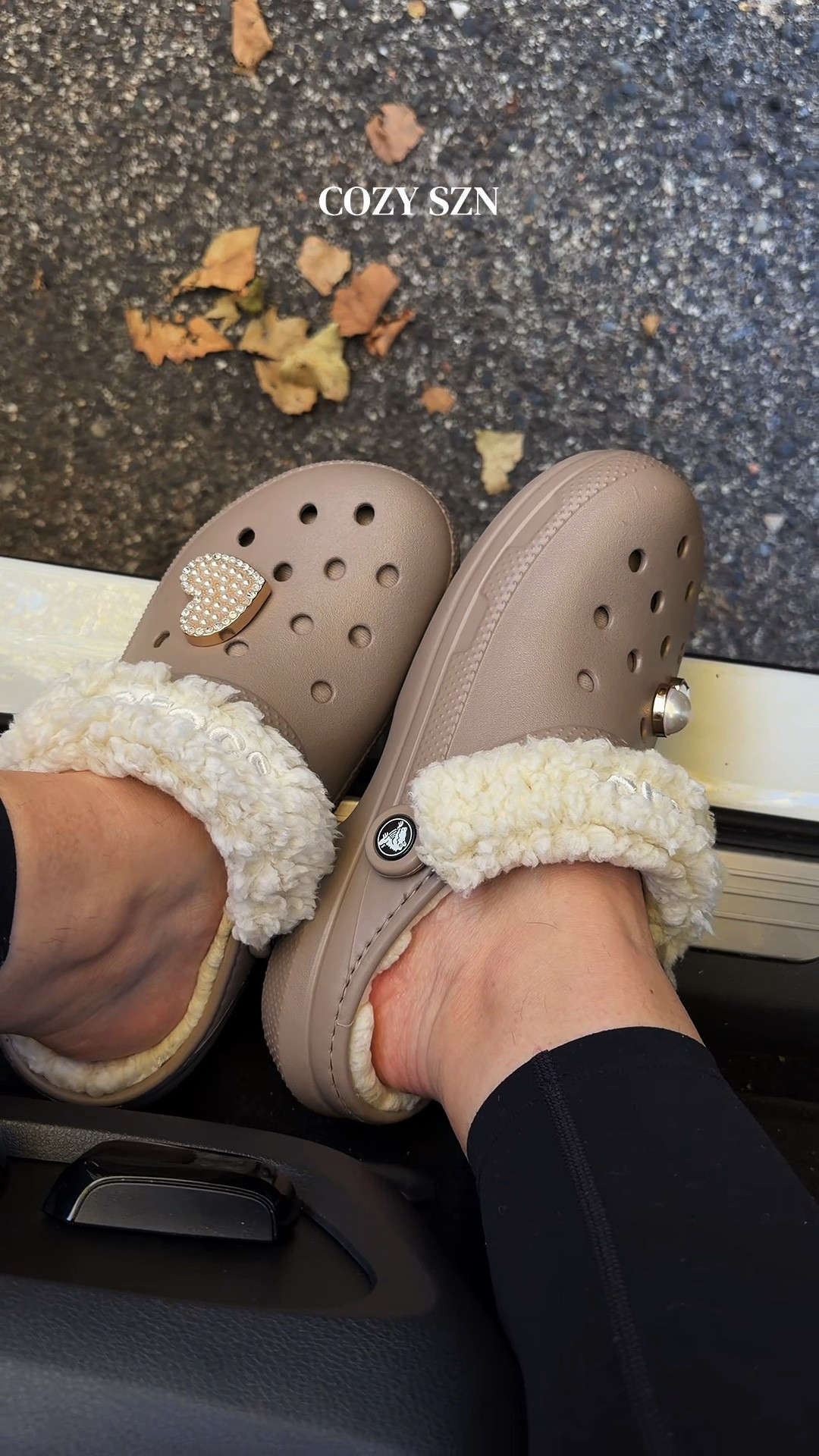 The coziest cold-weather slip-ons are on sale ☕️ These fleece-lined Crocs in the shade Mushroom feature an ultra-plush sherpa liner and back strap to keep your feet toasty indoors or out. They are currently on sale!! 

fleece lined Crocs, Crocs classic lined clog, cozy sherpa slippers, mushroom Crocs, fuzzy Crocs, fall loungewear shoes, warm house slippers, Crocs sale, cold weather slip ons, casual errand shoes