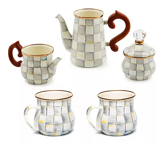 MacKenzie- Childs Stackable Coffee Service and Mugs - QVC.com | QVC