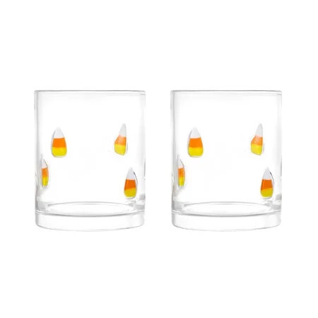 Thyme & Table 12 fl oz Halloween Candy Corn Charm Drinking Glasses, Set of 2 | Walmart (US)