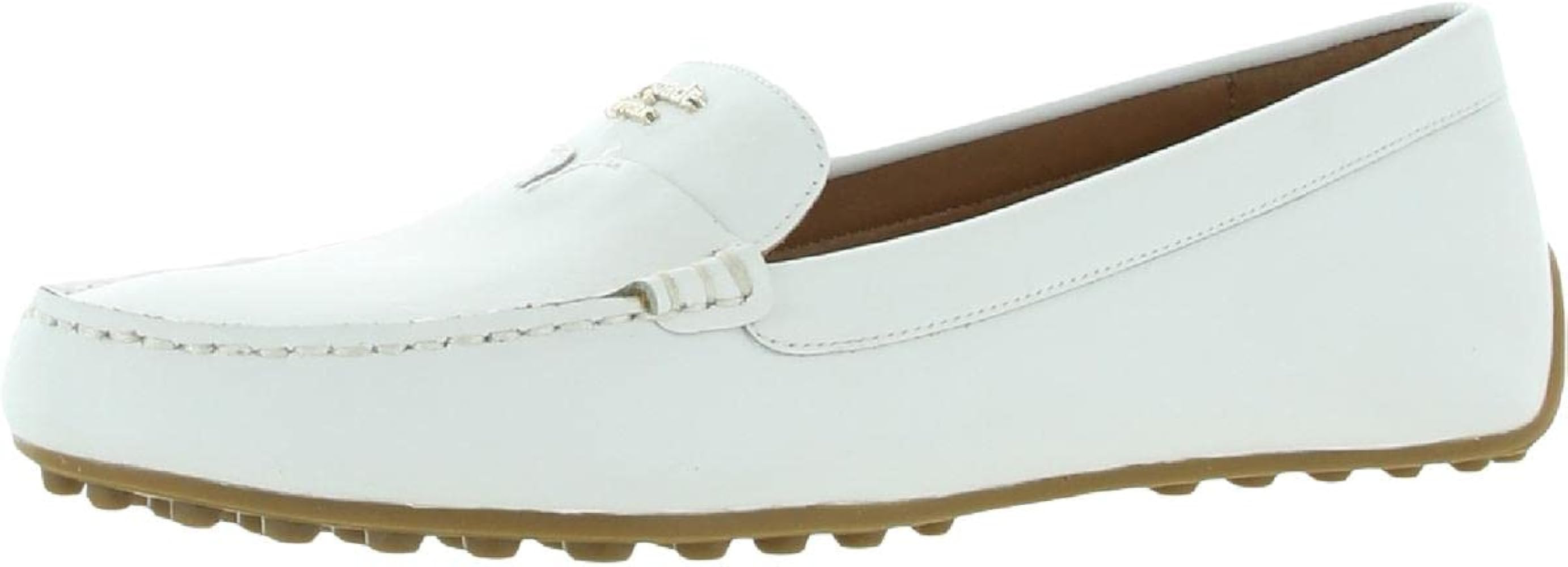 Kate Spade Womens Deck Embossed Leather Loafers White 6.5 Medium (B,M) | Amazon (US)