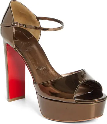 Sandaloo Metallic Peep-Toe Sandal (Women) | Nordstrom