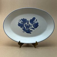 Vintage Pfaltzgraff Yorktowne Blue 14"" Oval Platter | Etsy (US)