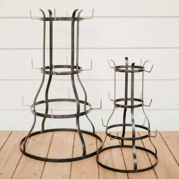 24 Inch and 16 Inch Bottle Drying Rack Set of 2 | Antique Farm House