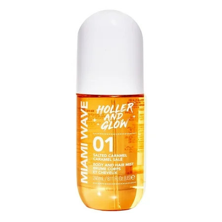 Holler and Glow Miami Wave Salted Caramel Body & Hair Mist 240ml/8.11 fl oz | Walmart (US)