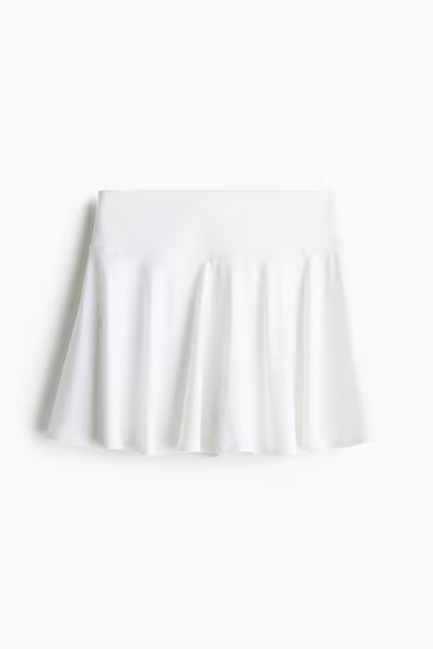 H & M - Tennis Circle Skirt with DryMove - White | H&M (US + CA)