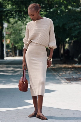 Ribbed Sweater Midi Dress | Anthropologie (US)