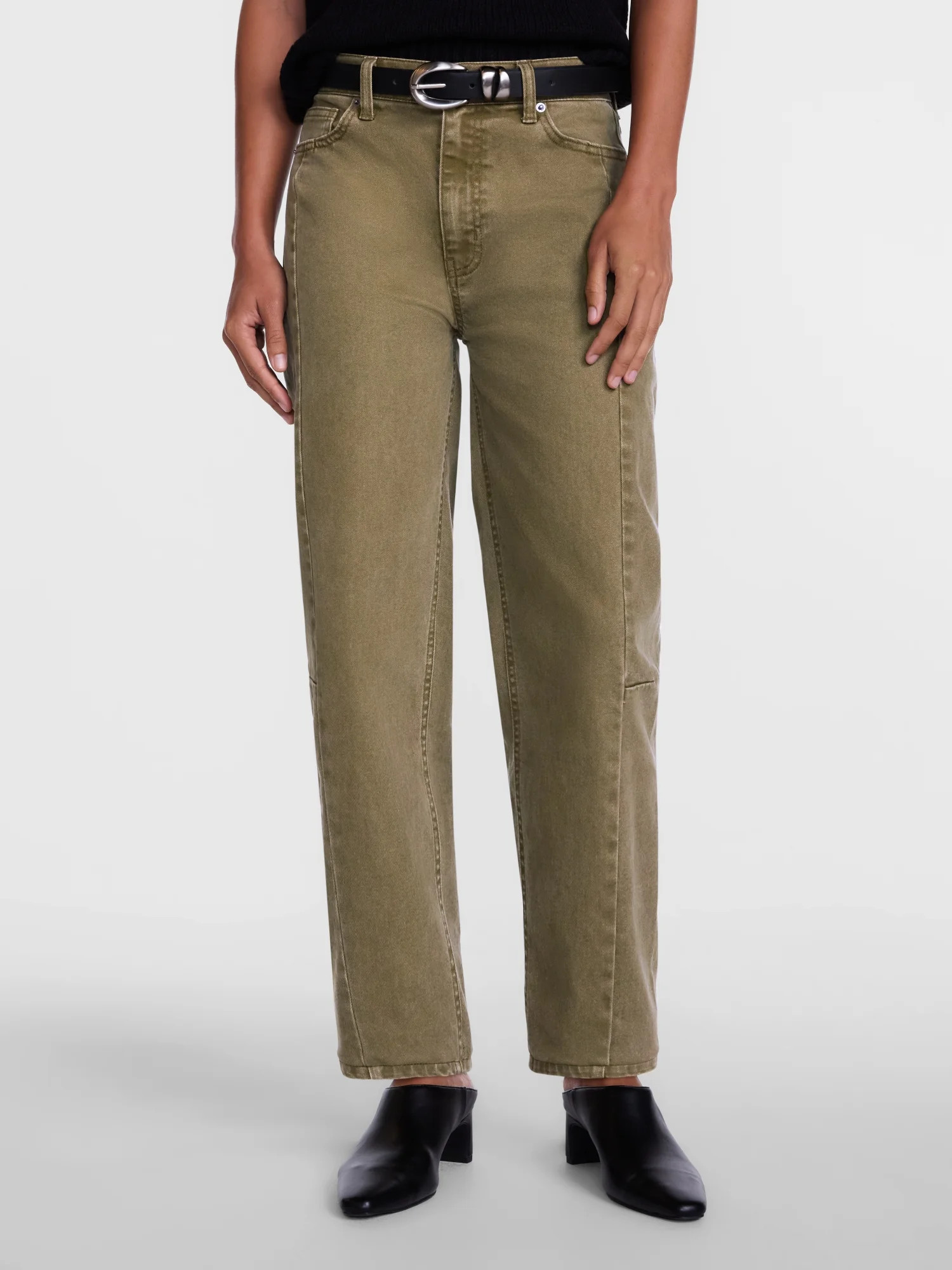 Scenario Women's and Women's Plus High Rise Barrel Jeans, 28" Inseam, Sizes 0-28W | Walmart (US)