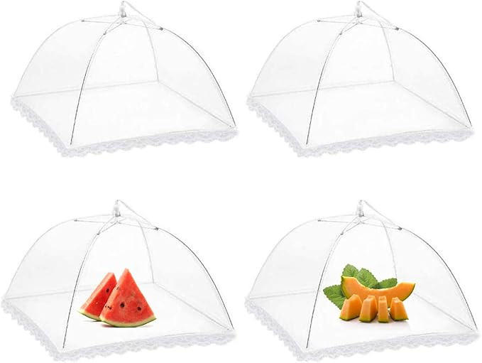Wocst 17" x 17" Large Pop up Mesh Screen Food Cover Tents，Reusable and Collapsible Outdoor Picn... | Amazon (US)