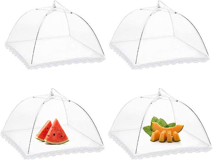 Wocst 17" x 17" Large Pop up Mesh Screen Food Cover Tents，Reusable and Collapsible Outdoor Picn... | Amazon (US)