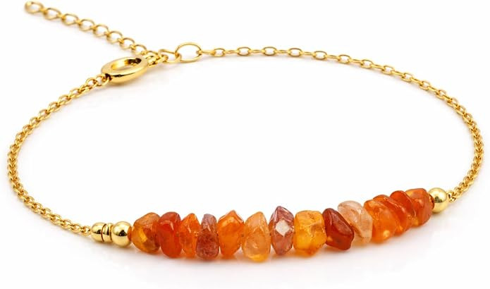 Gempires Natural Chips Bar Bracelet, Energy Healing Crystals, Birthday, Gift for Her, Gemstone Je... | Amazon (US)