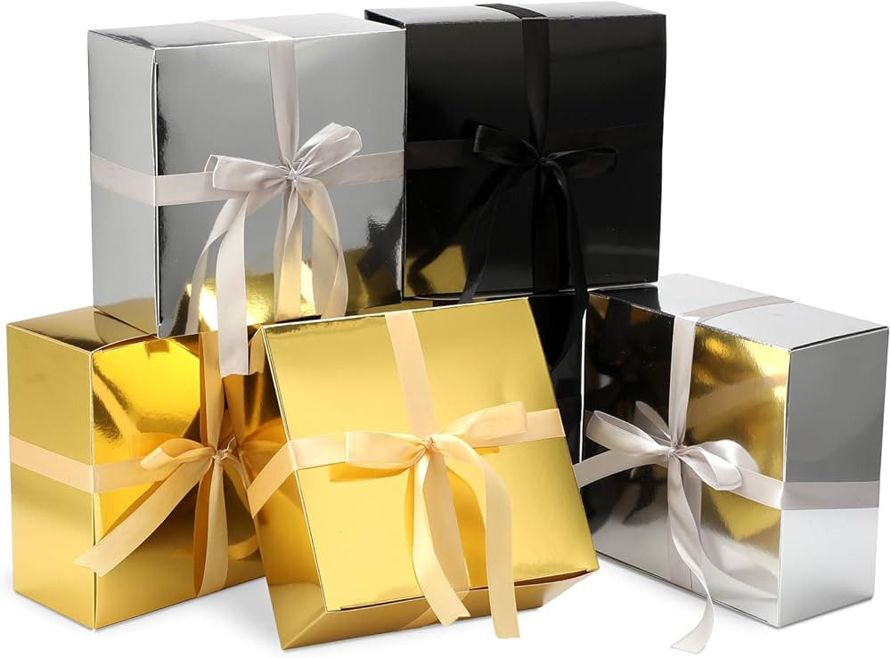 Spiareal 12 Pcs Gift Boxes with Lids Kraft Boxes Christmas Boxes Gift Wrap Boxes with Twine for X... | Amazon (US)