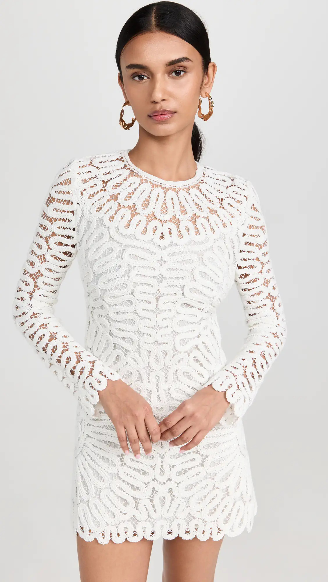 SIMKHAI Mccall Cage Crochet Embroidery Mini Dress | Shopbop | Shopbop