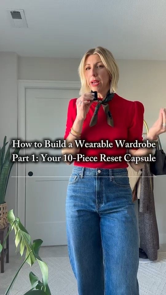 If your closet feels full but nothing really works together anymore…
This is where I’d start. 👇🏼

These are the exact 10 pieces I’d rebuild my wardrobe with if I were starting from scratch — timeless, elevated staples that create endless outfits without the overwhelm.

Each piece is versatile, wearable, and built to last.
No fluff. No chasing trends. Just real-life style that actually works.

This is Part 1 of my new series: How to Build a Wearable Wardrobe
And it starts with getting your foundation right.

🔗 Linked every piece (or closest match) below so you can reset your closet with intention.

Save this post if your wardrobe could use a reset — and let me know which one you’re missing in your lineup.
Fit Tips:
Citizens Black Jeans: Mid rise,100% cotton, they are true to size they are available in a 33 inch and a 30 inch I’m 510 for height reference wearing a size 27 in the 33 inch length. 

Cassie Jean:
They fit true to size are 100% cotton and I am 510 wearing a size 28. Rise: 12" and Inseam: 31"

#closetreset #LTKcapsule #wardrobestaples #styleessentials #10piececapsule #LTKstyle #minimalstyle #elevatedbasics #fallcapsulewardrobe #LTKeurope

#LTKmomlife #LTKootd #LTKOver40