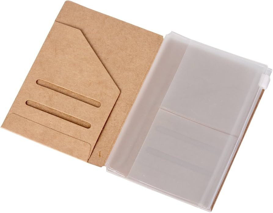 Zipper Case & Kraft Folder Refill Inserts for Passport Size Travelers Notebook, 3.5"x4.9" | Amazon (US)