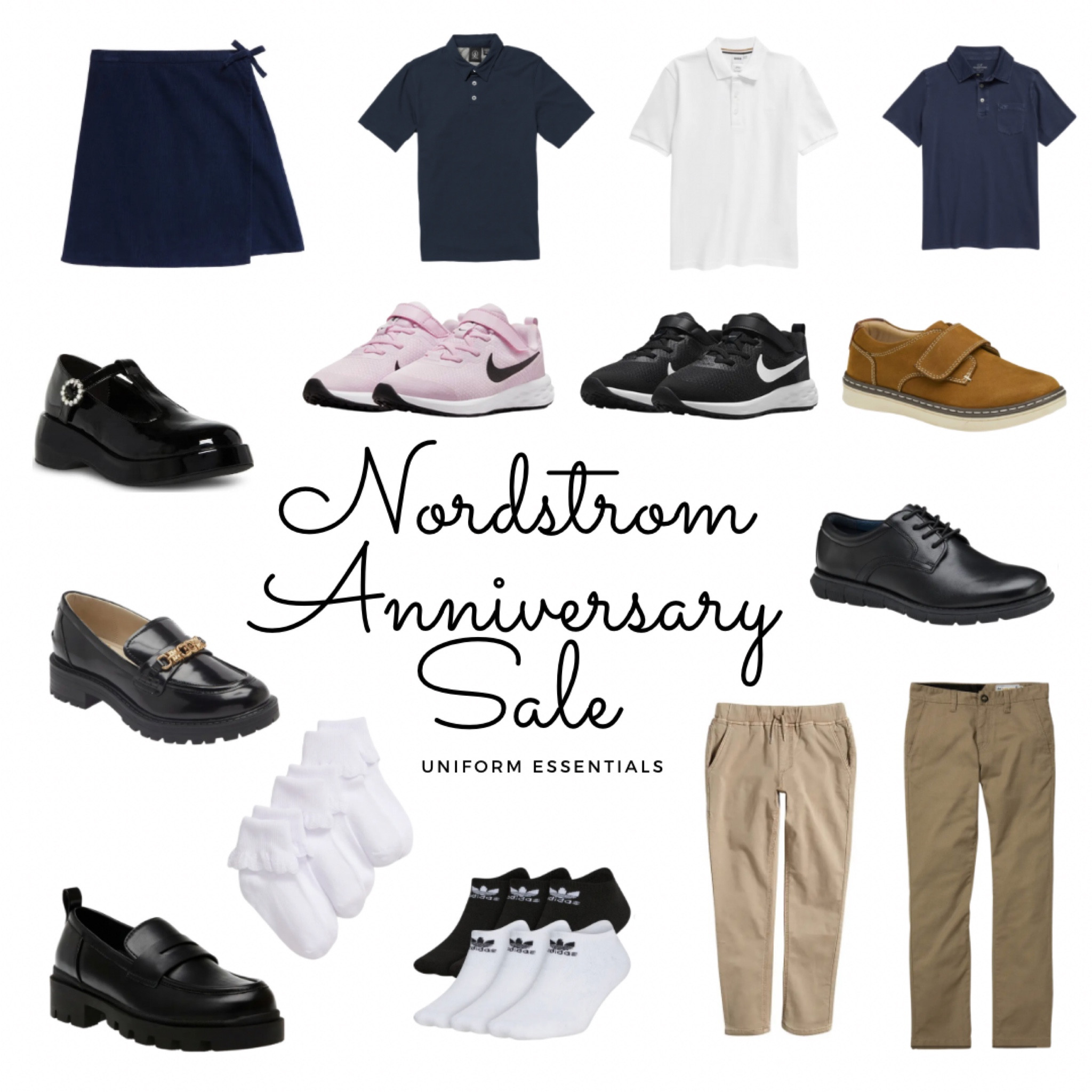 Grab these uniform essentials during the Nordstrom Anniversary Sale! Shoes, khakis, polos, and socks included! I grabbed the Johnston & Murphy brown shoes for Sam and the scallop socks for my girls!

#LTKxNSale #LTKBacktoSchool #LTKkids