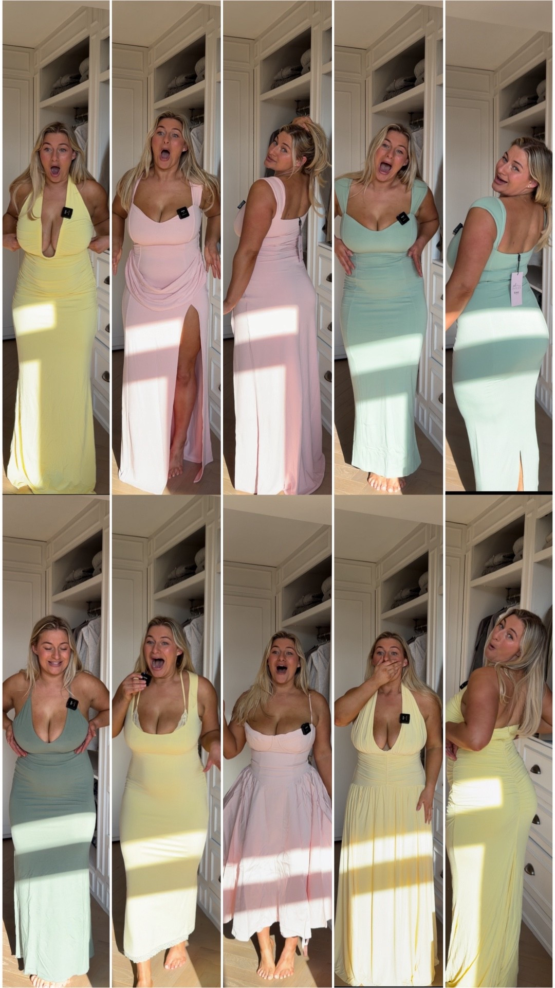 Wearing size 14 in all the dresses 💛