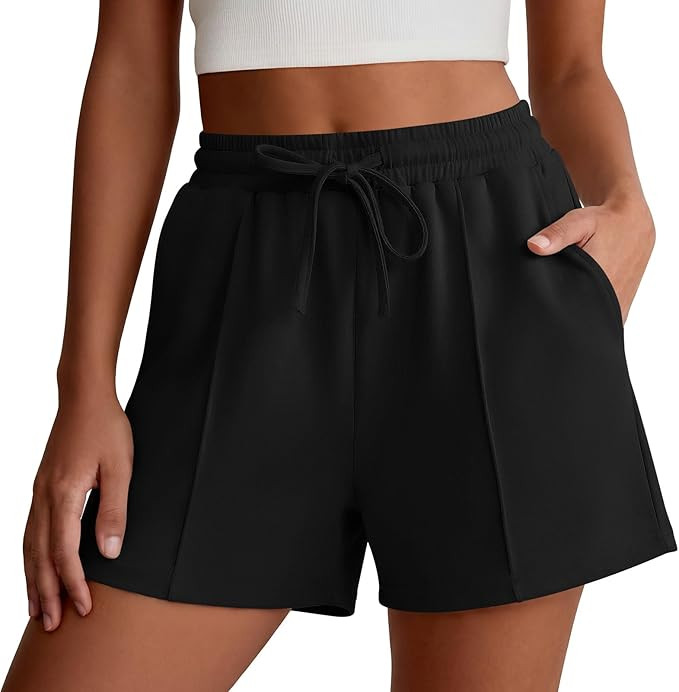 ANRABESS Women’s Elevated Lounge Shorts 2026 Summer Casual High Waist Sweat Shorts for Daily We... | Amazon (US)