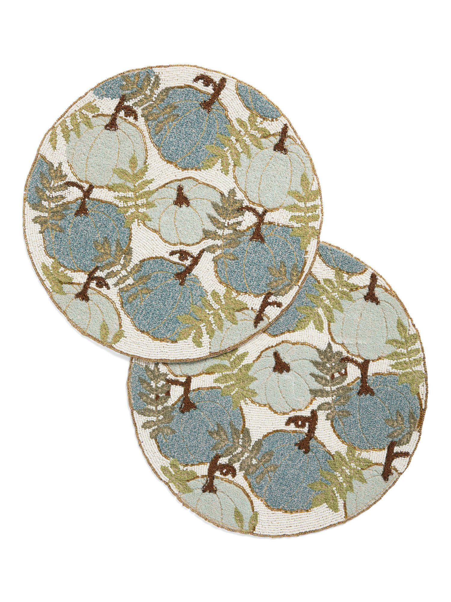 Set Of 2 All Over Pumpkin Beaded Placemats | Kitchen & Dining Room | Marshalls | Marshalls