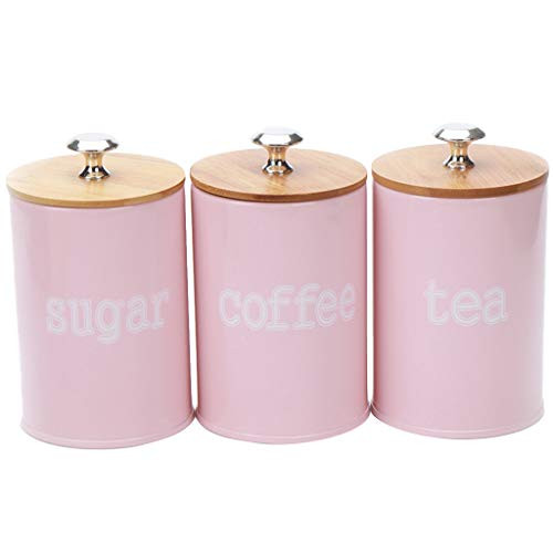 joyMerit 3 Pack Kitchen Canister Set With Airtight Lid For Food Storage, Store Coffee, Sugar, Tea... | Amazon (US)