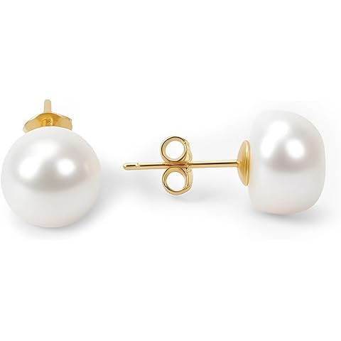 PAVOI 14K Gold Plated 925 Sterling Silver AAA+ Quality Handpicked Freshwater Cultured Stud Pearl ... | Amazon (US)