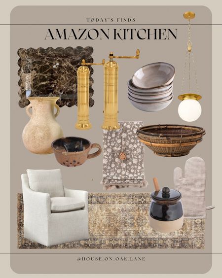 Amazon kitchen finds 

Ceramic bowls glazed vintage rug runner dining chair s even upholstered brown black scalloped marble tray salt pepper grinder stone clay vase berry bowl waffle accessories woven wicker bowl fruit display 

#LTKfindsunder50 #LTKstyletip #LTKsalealert