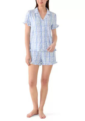 Crown & Ivy Women's Shirt and Shorts Print Pajama Set, XL | Belk