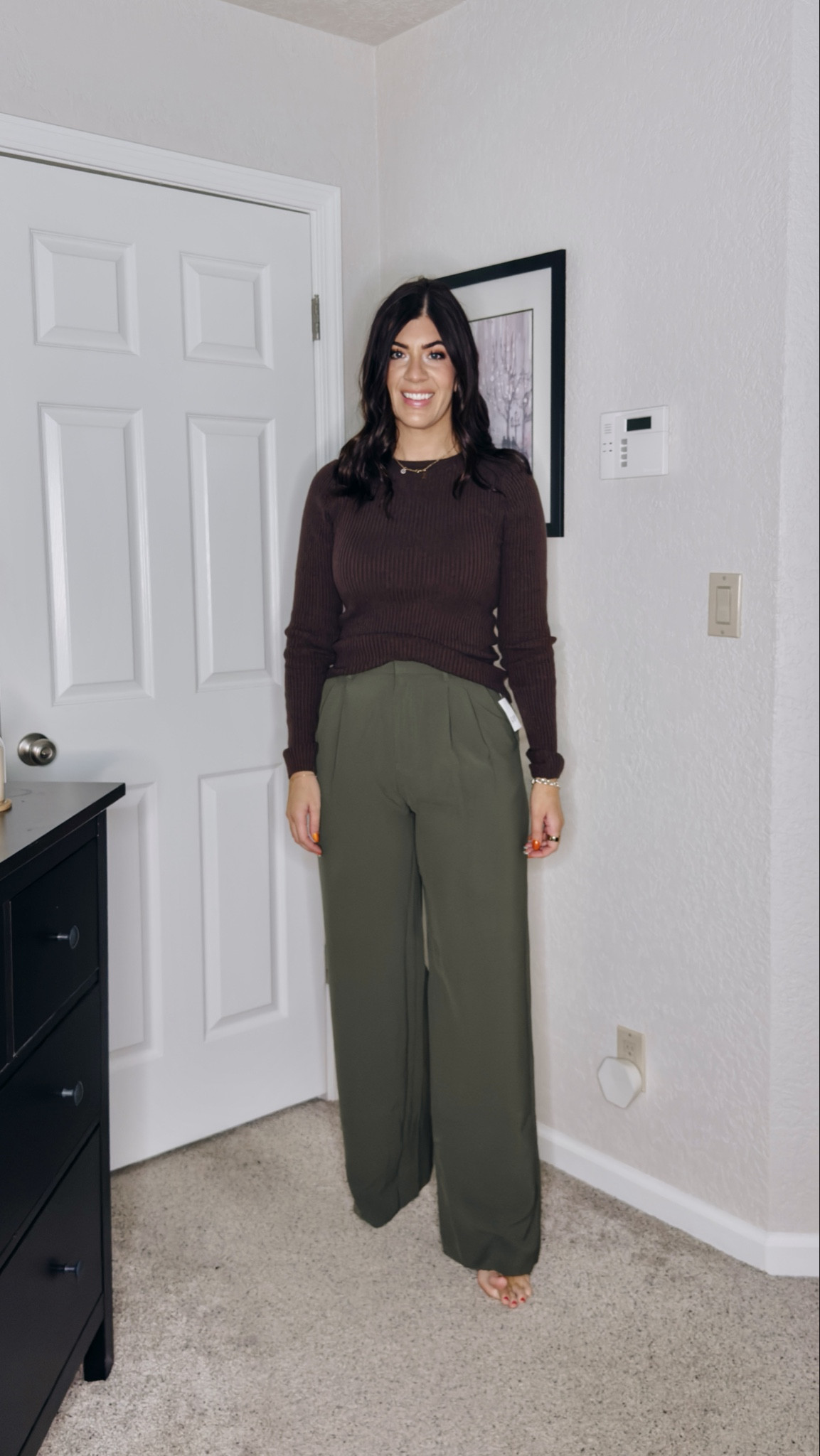 Gap sale try on!
In a medium in the ribbed crewneck
29/8 tall in trousers 

#LTKOver40 #LTKMidsize #LTKSaleAlert
