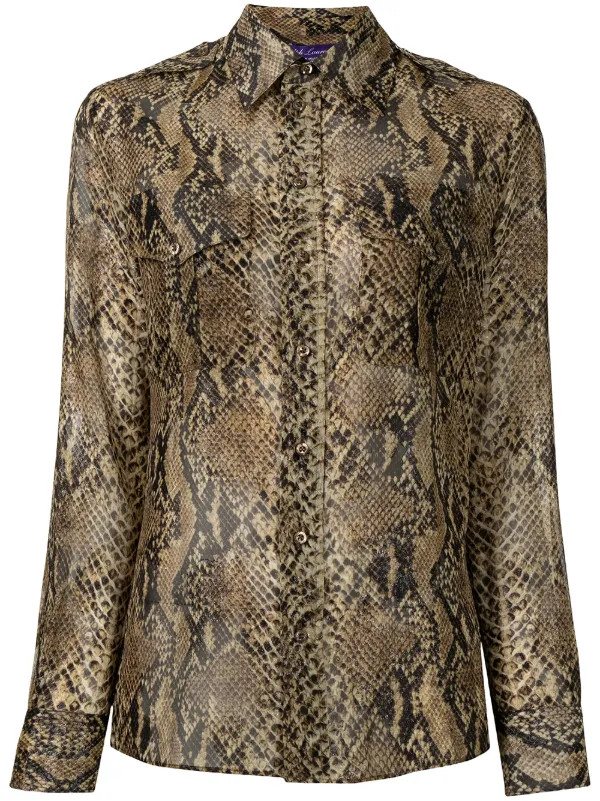 Ralph Lauren Collection Snakeskin Print Shirt  - Farfetch | Farfetch Global