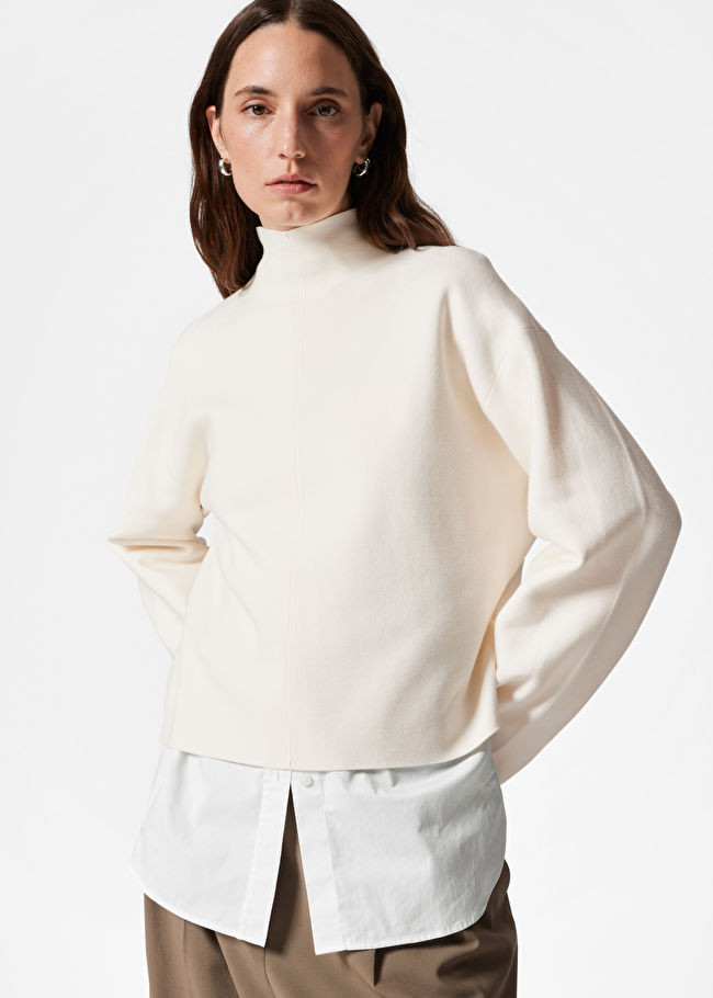 Mock-Neck Double-Knit Jumper | & Other Stories (EU + UK)