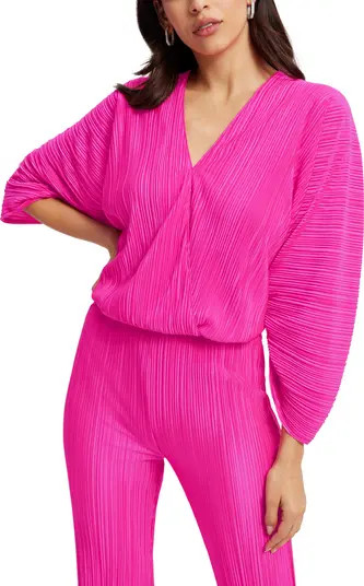 Plissé Sculpted Long Sleeve Crop Top | Nordstrom