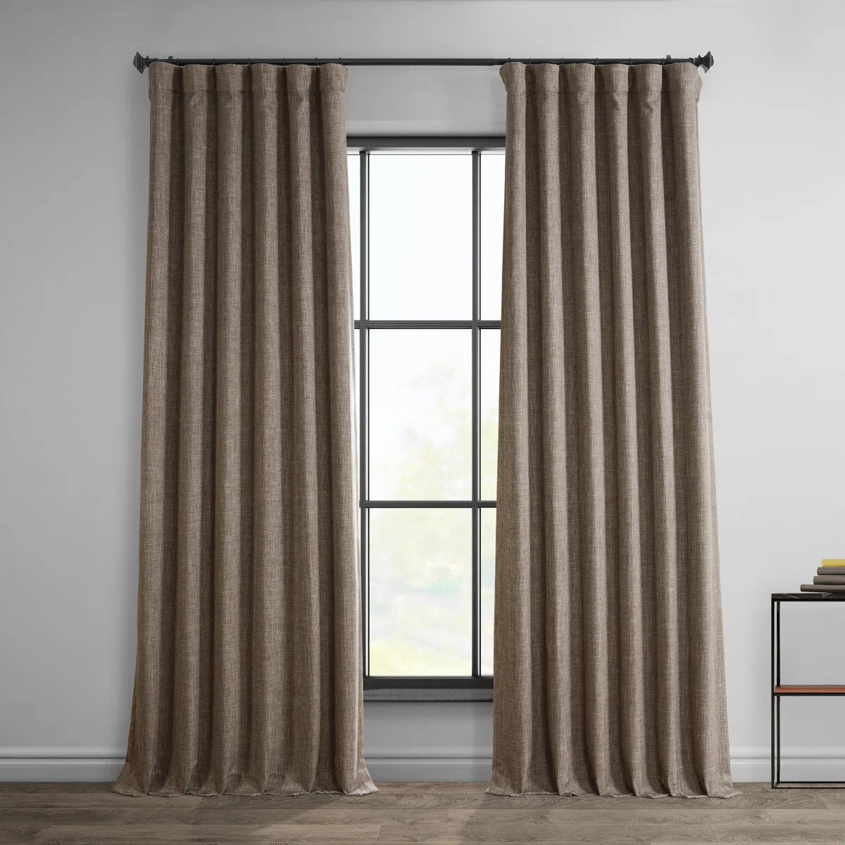 Ottis Textured Faux Linen Rod Pocket Room Darkening Curtains for Bedroom & Living Room Curtains -... | Wayfair North America