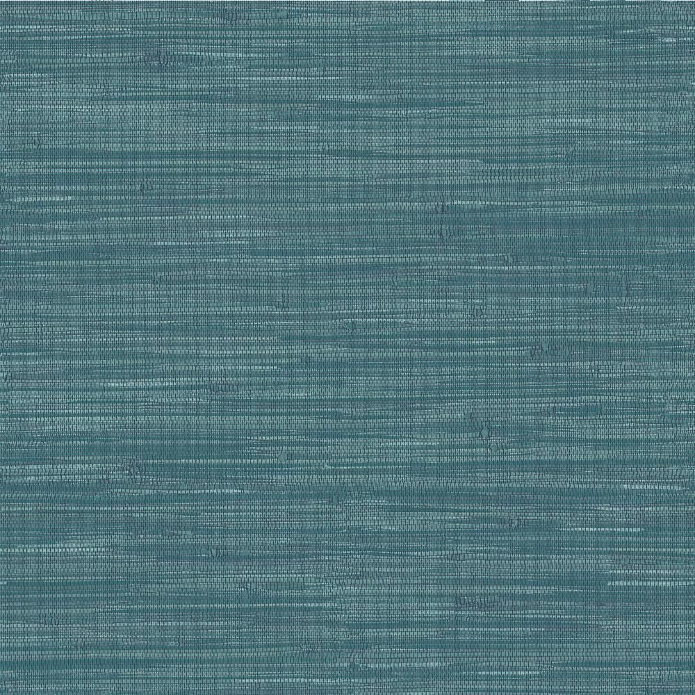 NuWallpaper Navy Grassweave Blue Textured Wallpaper Sample | The Home Depot