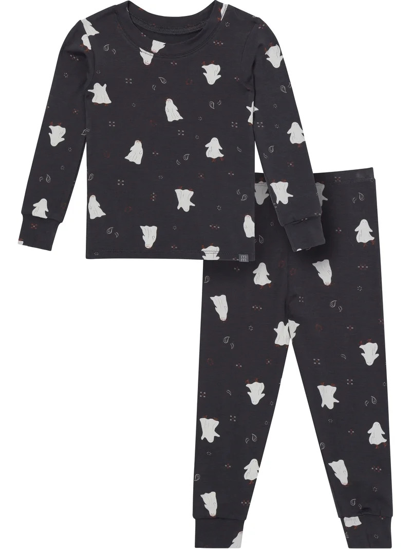 Modern Moments by Gerber Neutral Long Sleeve Halloween Pajama Set, 2-Piece, Sizes 12 Months - 5T | Walmart (US)