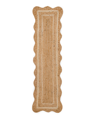 Jute Scalloped Table Runner | TJ Maxx