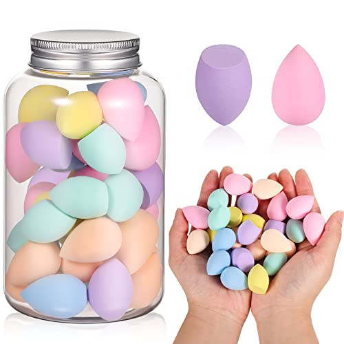 40Pcs Mini Beauty Blender Multi Colored Makeup Sponge Professional Beauty Blender Sponge Super Soft Facial Makeup Tools for Foundation, Powder, Liquid | Amazon (US)