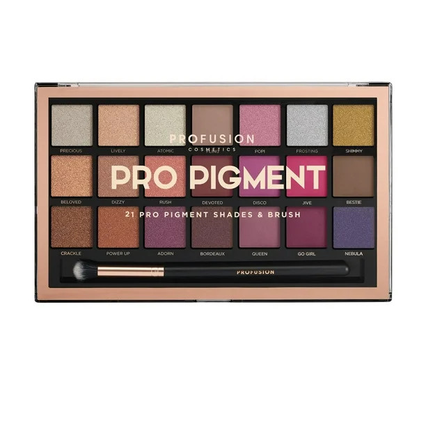 Profusion Cosmetics Eye Shadow Pro Pigment 21 Shade Palette | Walmart (US)