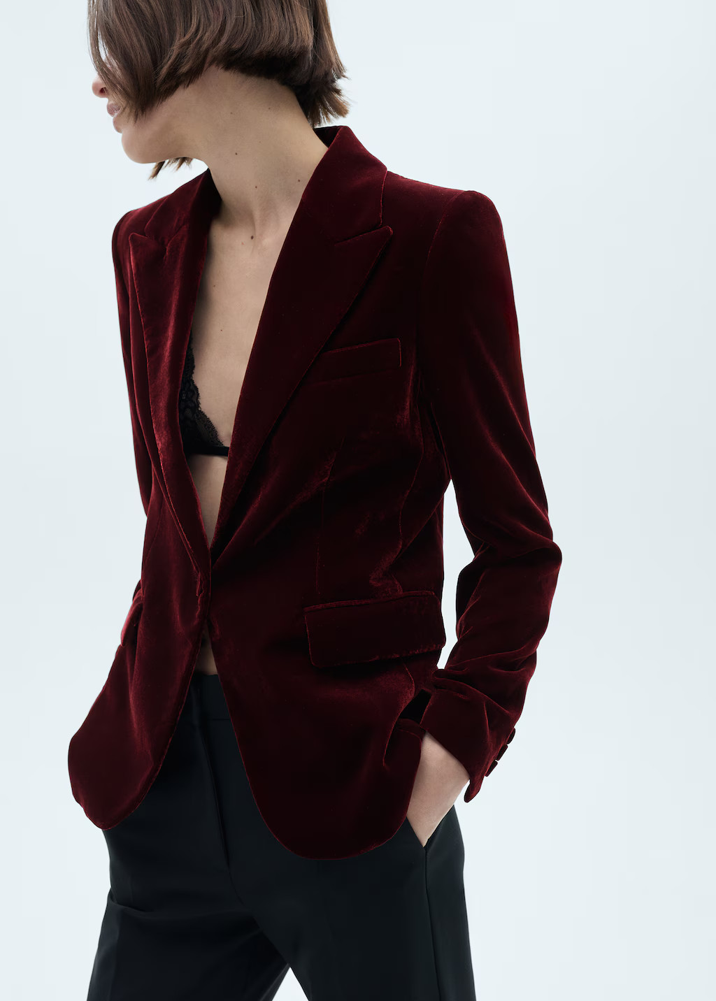 Velvet blazer - Women | MANGO USA | Mango (US/MX/AU)