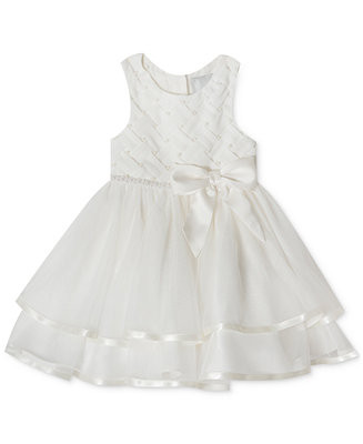 Rare Editions Baby Girls Tiered Pearl Dress & Reviews - Dresses - Kids - Macy's | Macys (US)