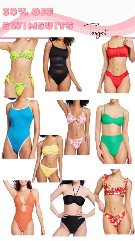 Target swimsuits are 30% off this week! High waisted bikinis, strapless swimsuit, one piece swimsuit, floral swimsuit

#LTKSwim #LTKTravel #LTKSaleAlert