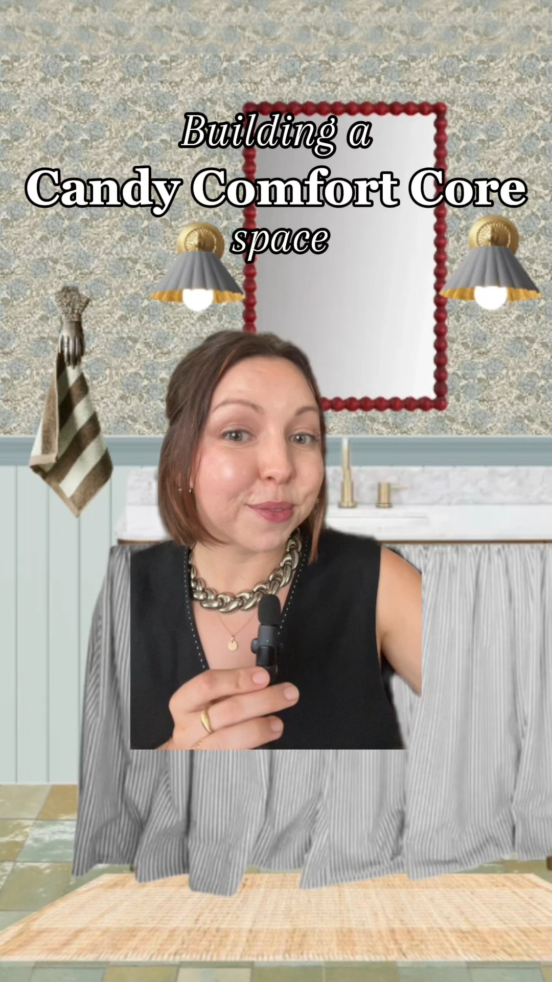 Cottage Core Bathroom Design

Sink skirt, floral wallpaper, green zellige tile, red mirror, brass wall sconcess

#LTKStyleTip #LTKHome