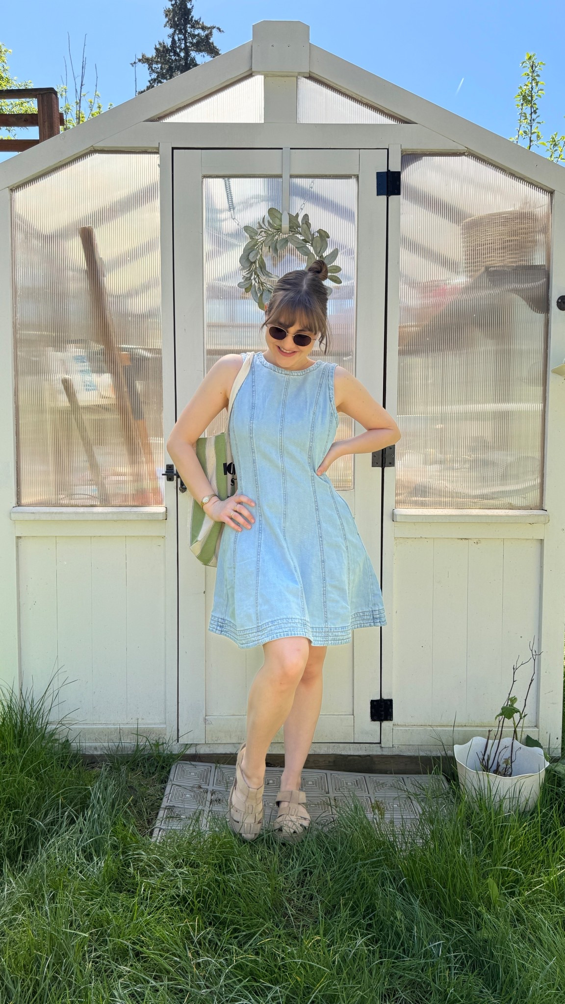 This denim mini dress is 50% off right now!!!! Only $17 and 100% cotton… PLUS it has POCKETS! 

#LTKmomlife #LTKootd #LTKSaleAlert