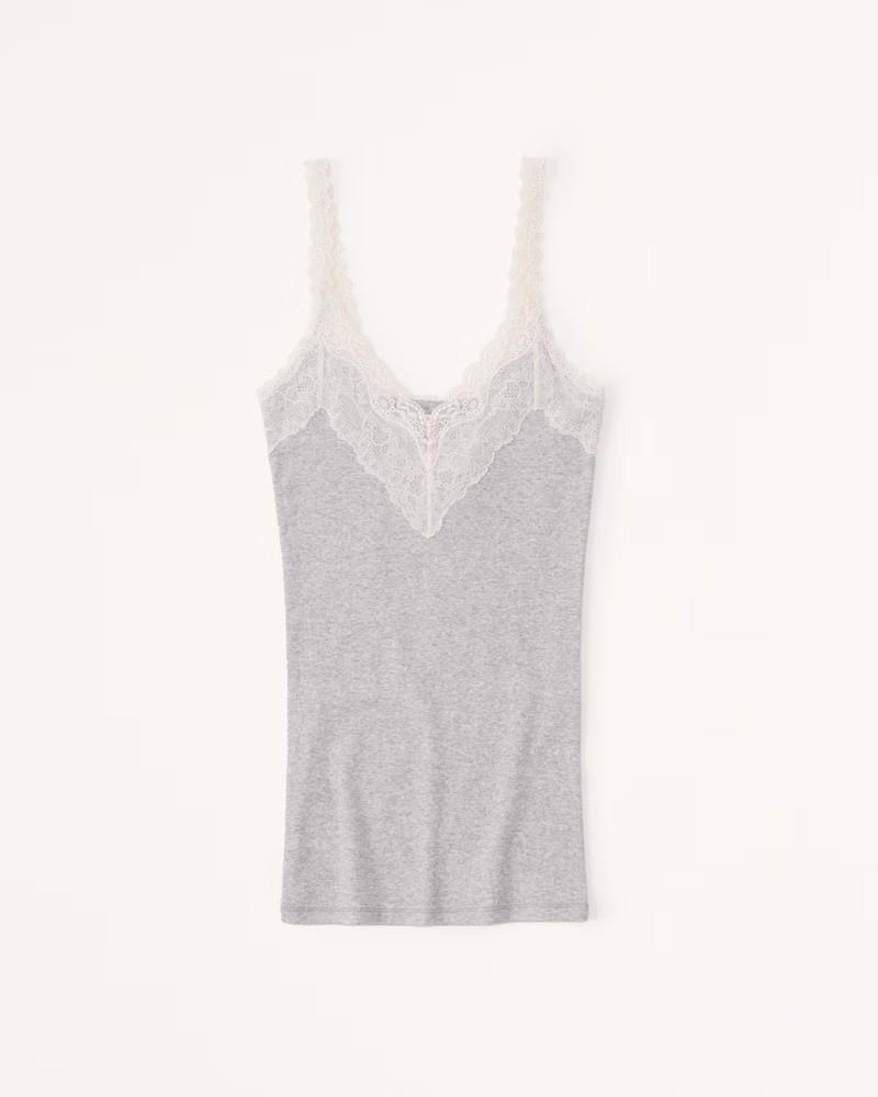 Vintage Lace-Trim Cami | Abercrombie & Fitch (US)