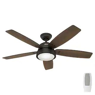 Hunter Channelside 52 in. LED Indoor/Outdoor Noble Bronze Ceiling Fan with Remote Control 59040 | The Home Depot